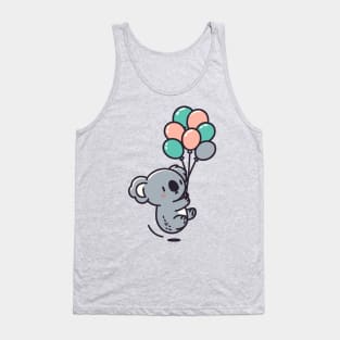 Cute koala bear with balloons, birthday greeting card design, koala lovers Tank Top